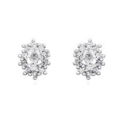 Cercei argint cu pietre DiAmanti Z1099E_W-DIA (Argint 925‰ 2,1 g.)